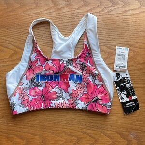 Iron Man Women's Pink Floral Sports Bra